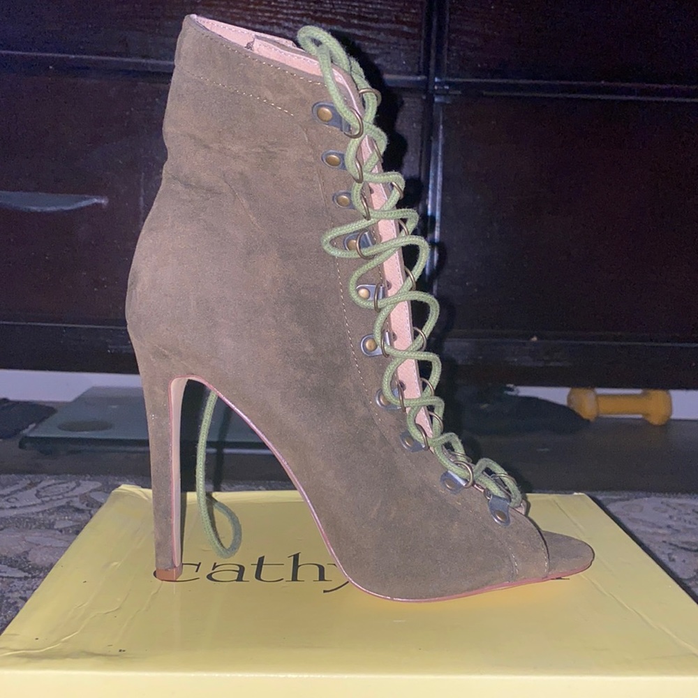 Olive green heels
